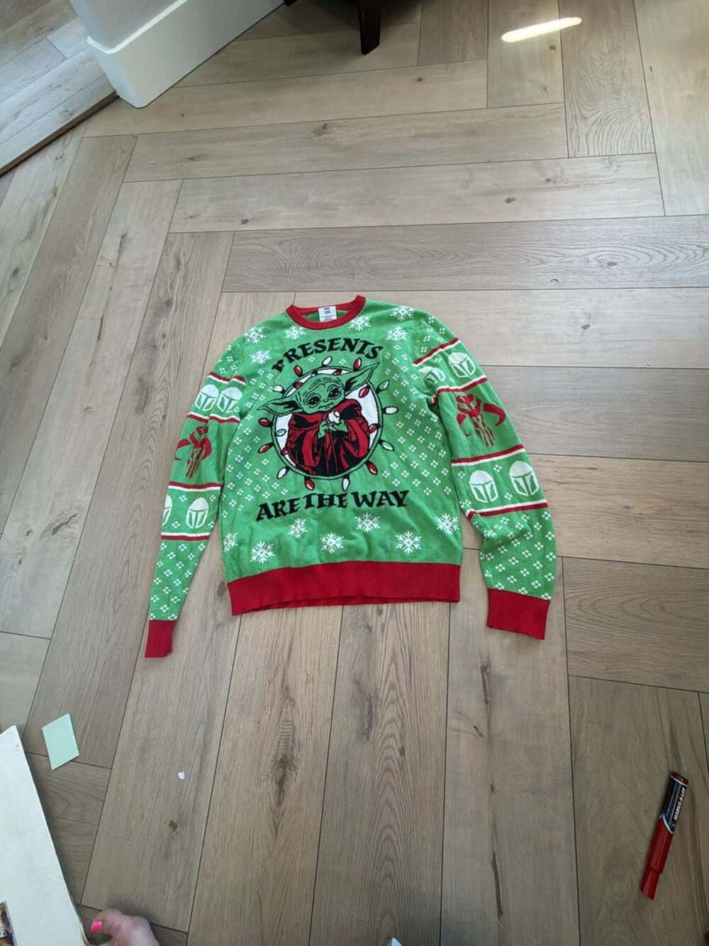 Star Wars Celebrate Together Grogu Presents Are The Way Christmas Sweater Size L